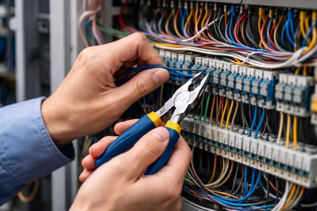 電子機器の配線や製品の組立・検査等