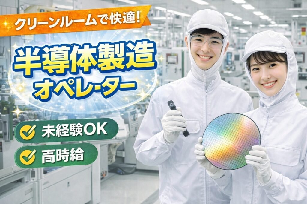 半導体製造オペレーターのお仕事！