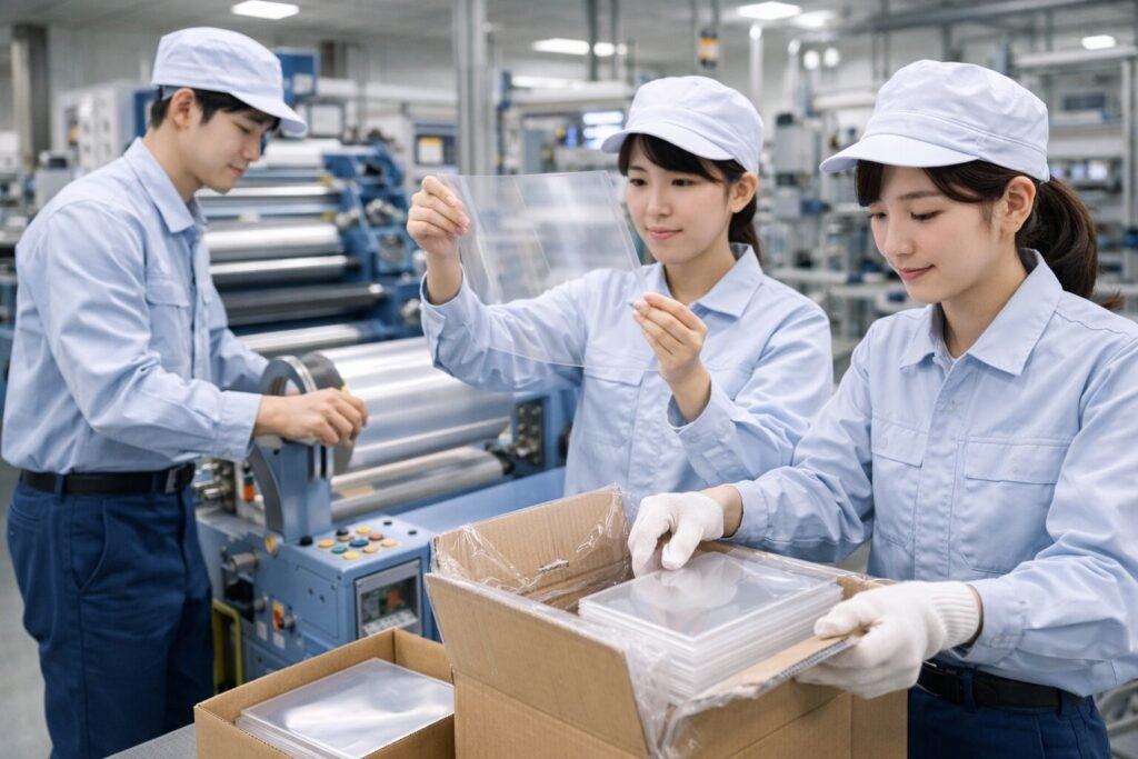 フィルム製品の加工・検査・梱包・運搬